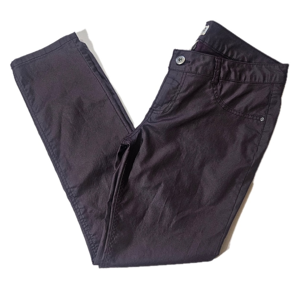Mudd Pants Teens 13 Purple Ankle Skinny Coated Slim Stretch‎ Pockets Zip